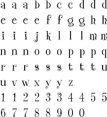 Technique Tuesday - Alphabet Stamp Sets - Wayfarer Lowercase Letters & Numbers Medium  (sold individually)